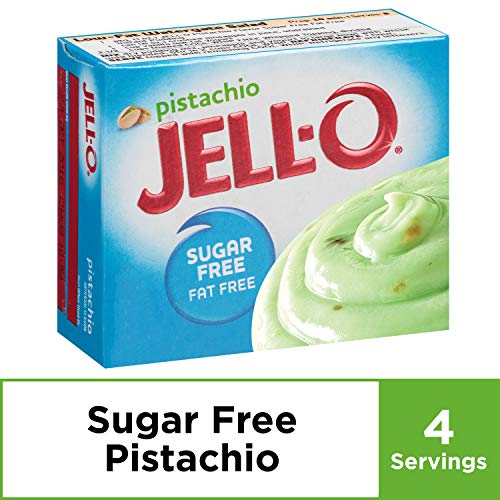 Image of Jell-O Zero Sugar Instant Pudding & Pie Filling Mix, Pistachio Flavor, Fat Free Reduced Calorie Dessert for Baking, Pies & No-Bake Recipes, 1 oz (Pack of 24)