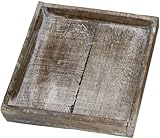 Holztablett Holzteller Holztablett Tablett Wooden tray natural 20x20x4cm