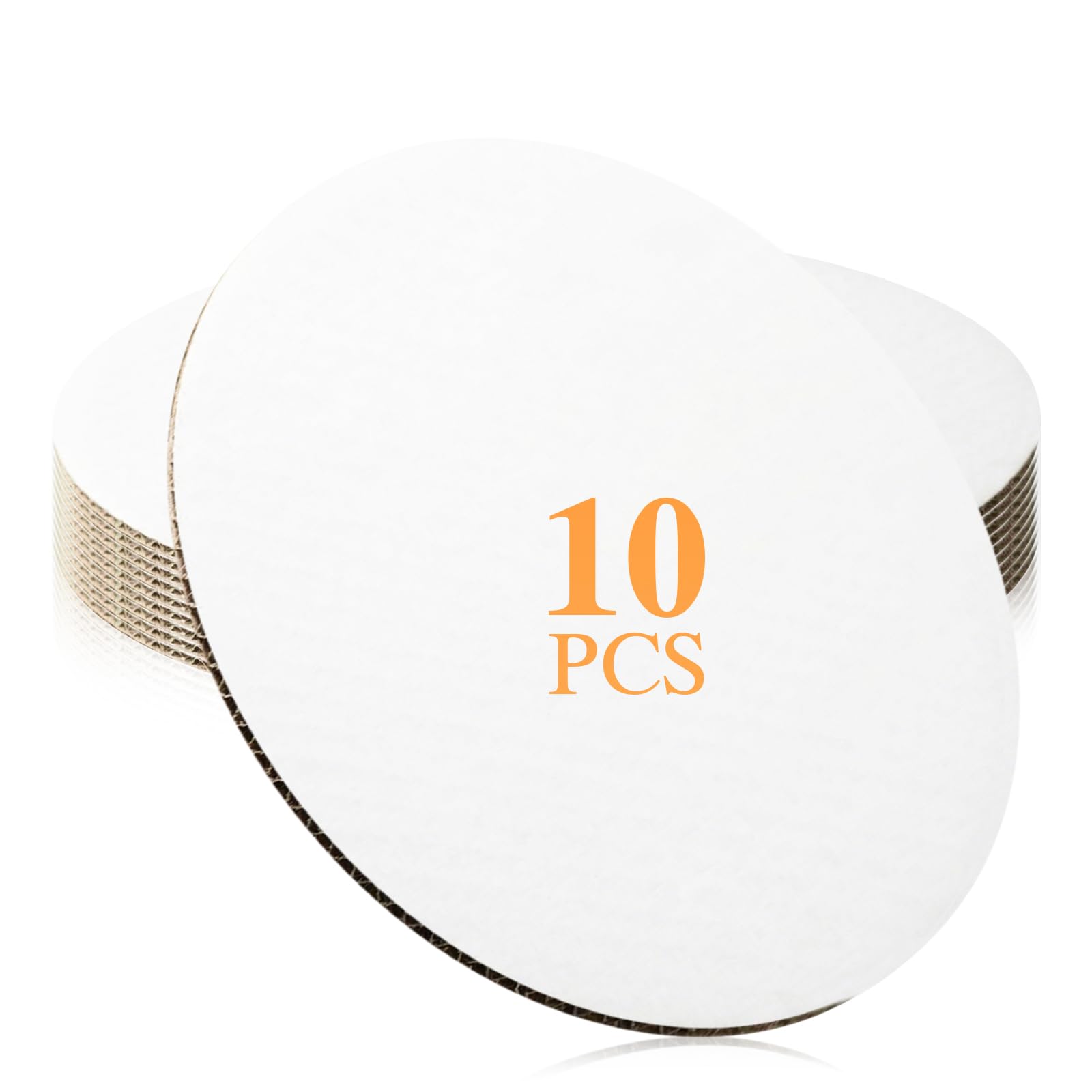 Woobroo 12" Round White Cake Board,1.5mm Lightweight Cake Board for Sponge Cakes, Cupcakes, Tiered Desserts, Weddings, Birthdays, Afternoon Teas, Commercial Use & Everyday Baking