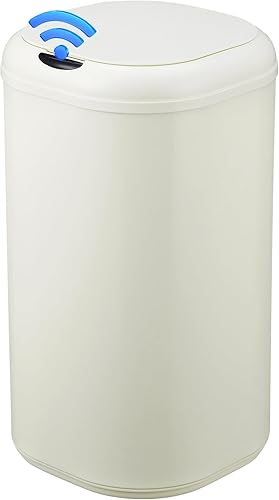 Basurero automático de acero inoxidable de 8 galones con tapa, sensor de movimiento sin contacto de 30 litros, cubo de basura cilíndrico inteligente