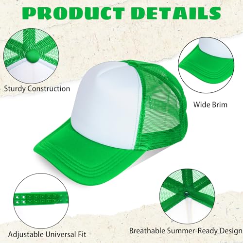 Image of 6 Pack Trucker Hat Bulk Mesh Cap for Women Men Adjustable Blank Hats for DIY Sports Outdoor