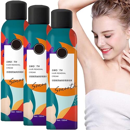Detvfo Crema Depilatoria, Detvfo Crema Depilatoria en Spray, Crema Depilatoria Suave en Spray, Crema Depilatoria Corporal en Spray, Spray Depilatorio para Mujeres Hombres, para (3Pcs)