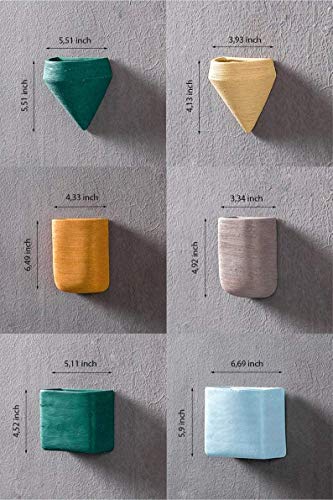 Ecosides Set Of 6 Wall Hanging Geometric Planter Vase Resin Wall Decor Container - Succulent Plants, Air Plant, Faux Plants #TOP2