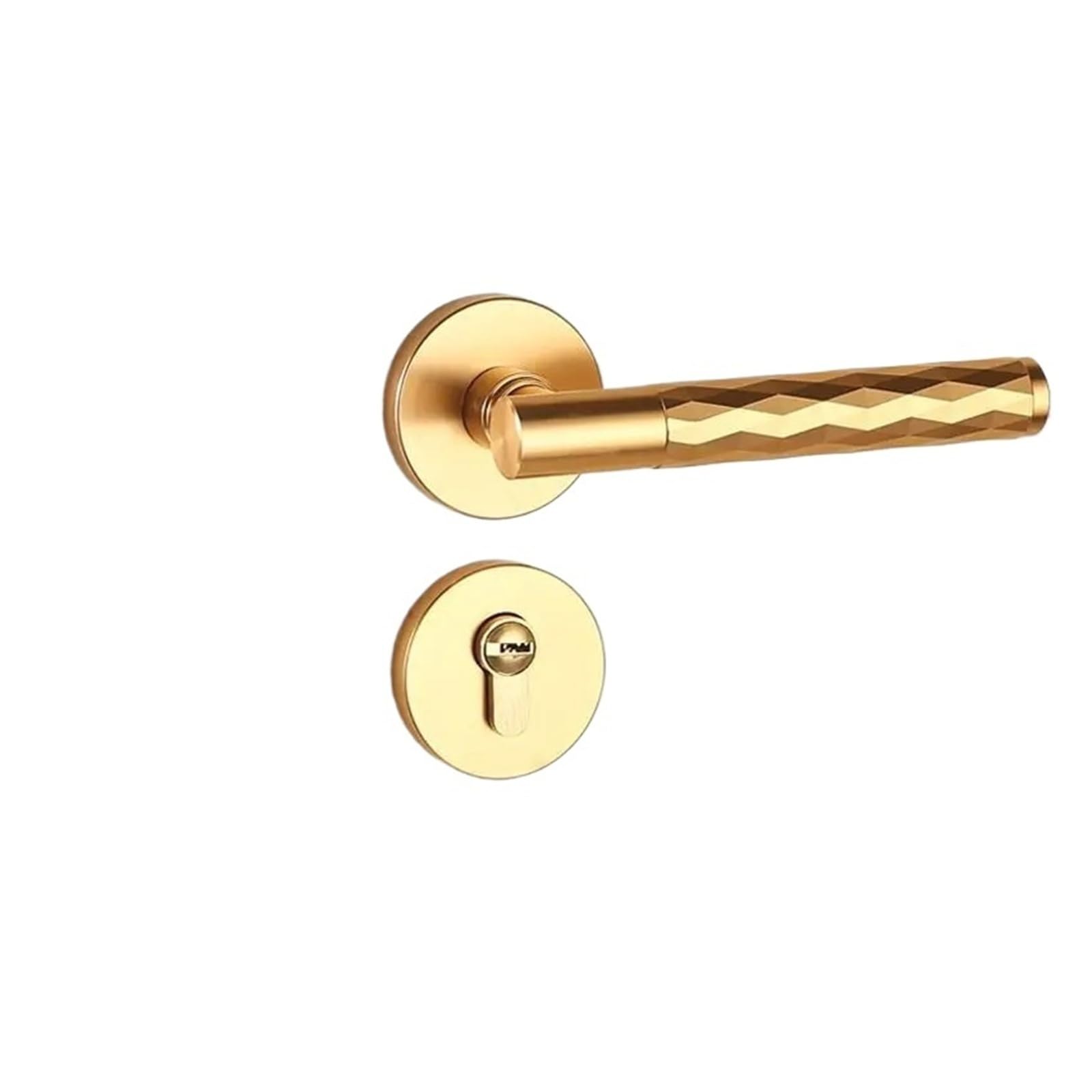 FBXRXZFPJ Indoor Bedroom Household Silent Wooden Door Lock Handle(Golden)