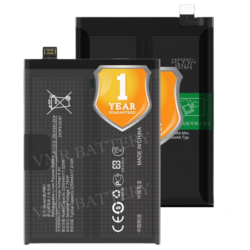 Image of Original BLP861 Battery Compatible for OnePlus Nord 2 5G (DN2101, DN2103) - (4500mAh) - 1 Year Warranty X2