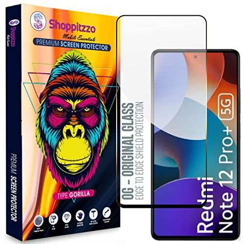 Image of Military Grade-Gorilla Tempered Glass Screen Protector-with 100% Fingerprint Sensor Working-Edge to Edge Full Screen Coverage-9H Hardness-With Easy Installation Kit-Black(Pack Of 1)-Compatible With Redmi 12 Pro Plus 5G|Redmi 12 Pro 5G|Poco X5 Pro (6.67 Inch)