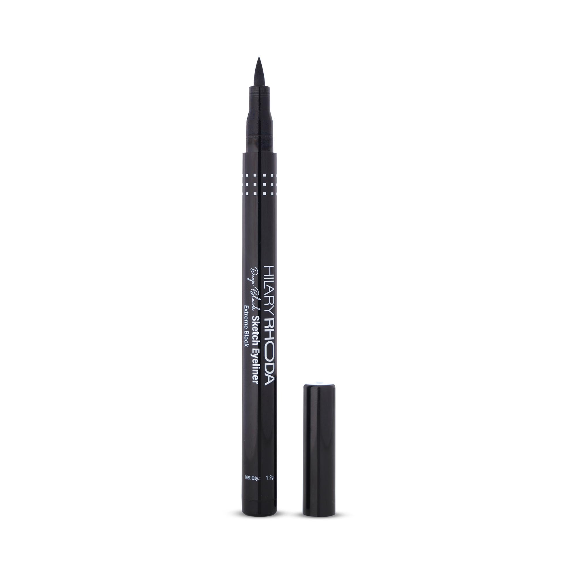 Hilary Rhoda Deep Black Sketch Eyeliner | Waterproof & Smudge-Proof Eyeliner | Deep Black & Long-Lasting | Single-Stroke Application | 1.2g-picture-11