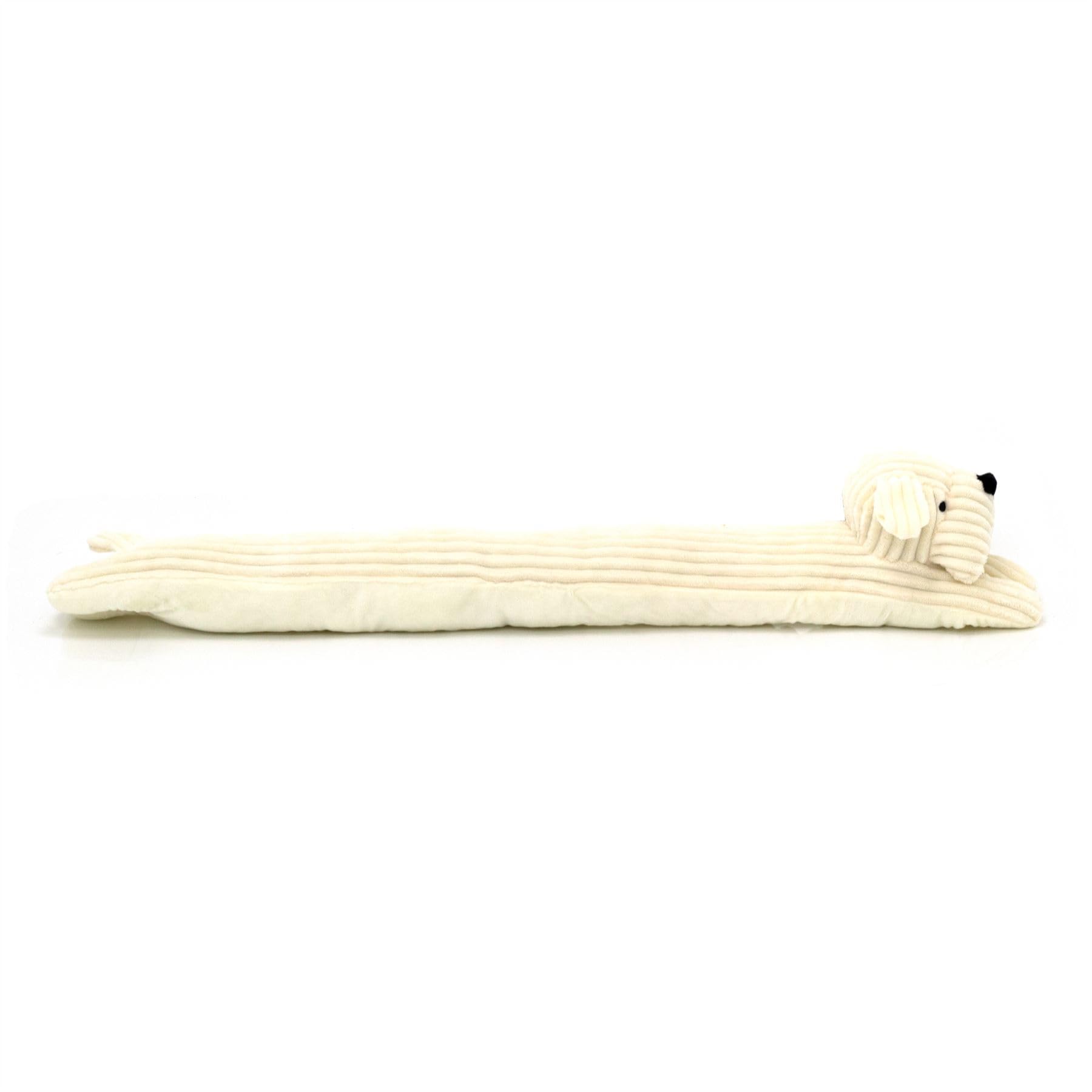 Carousel Home Cream Dog Draught Excluder | Ribbed Corduroy Fabric Dog Draft Excluder Animal Door Draught Excluder | Draught Excluder For Doors Door Draught Cushion - 85Cm