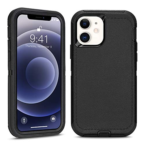 CAFEWICH Defender Case for iPhone 12 Mini, Heavy Duty 3 in 1 Shockproof Anti-Slip Drop Protective Phone Cover for iPhone 12Mini 5.4'' Display (Blue Teal)