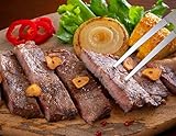 牛サーロインステーキ カット端材・訳あり 形厚不定形（牛脂注入加工品）1Kg （7~8枚）冷凍 +味を楽しむシーズニング（コンソメ・にんにく胡椒・激辛ハバネロ）セット やわらか牛肉 鉄板焼き 丼 BBQ