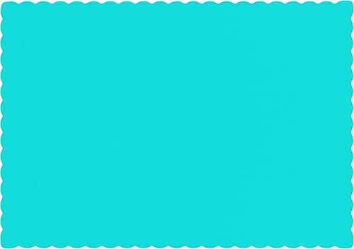 Miniatura 4 de Manteles individuales de papel - Desechables - Borde festoneado (rojo, 50)