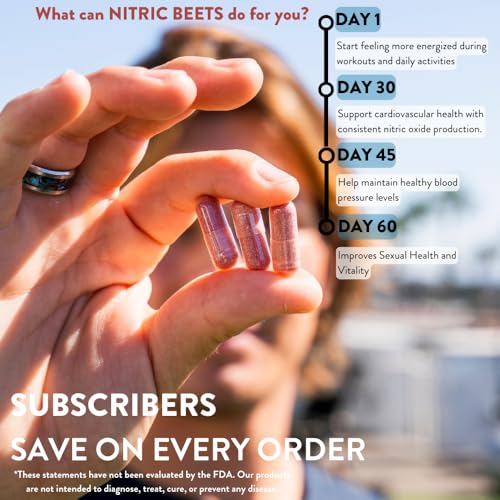 Image of TruWild All Natural Beet Root Powder, Nitric Oxide Booster, 1000mg, Vegan Superfood Capsule Supplement, Beetroot Extract Supports Overall Health, Performance & Stamina, 30 Servings