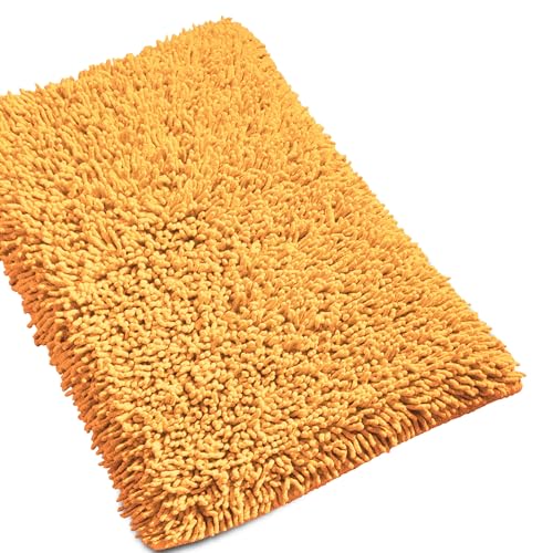 Linnea Tapis de Bain 50x80 cm Chenille Jaune 1800 g/m2