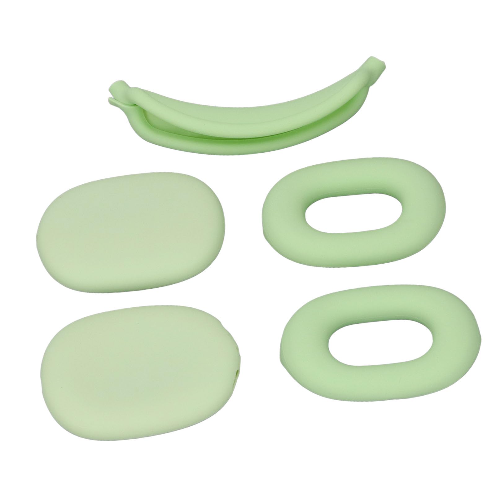 Custodia rigida per cuffie con copriauricolari in silicone, borsa da viaggio in EVA per auricolari, custodia protettiva 3-in-1 per cuffie USB-C con supporto per attivazione e (Verde)
