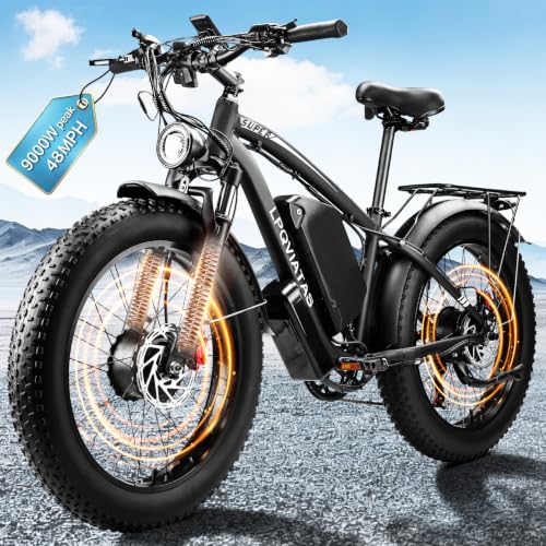 9000W Peak Electric Bike for Adults 48MPH Dual Motor Ebike 58V Peak 34AH Removable Battery 105 Miles Range, 24" *4.0 Fat Tire Electric Bike, Hydraulic Disc Brake for Mountain Dirt Commuter Men Women image 1