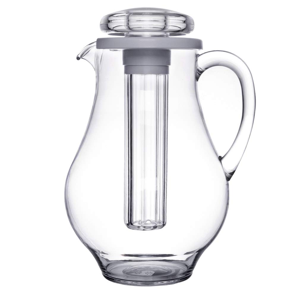 3 qt Plastic Center Ice Core Pitcher by Tablecraft – 96 Ounces, 3.0 quarts, Polycarbonate (PC), Multicolor