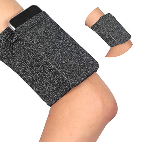 Armband Wristband for Key Cellphone Earphone Armband Sleeve Holder Pouch Case for Walking Biking Running Compatible with iPhone 6 6S 7 8 X XR XS 11 Pro Android Galaxy Pixel - Small/Variegated Black