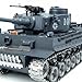 AoreSpty 1:18 Scale RC Tank that Shoots, 2.4G Remote Control Tank Toy with BB Pellets & Water Bombs, Metal Tracks for All Terrains, 45° Climbing, 360° Rotation, Realistic Recoil