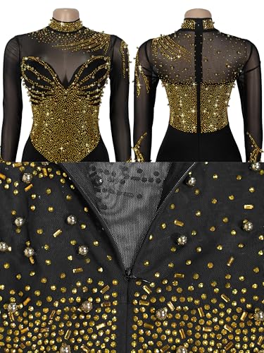 Image of Figdaw Rhinestone Embellished Formal Gowns and Evening Dresses for Women 2026
