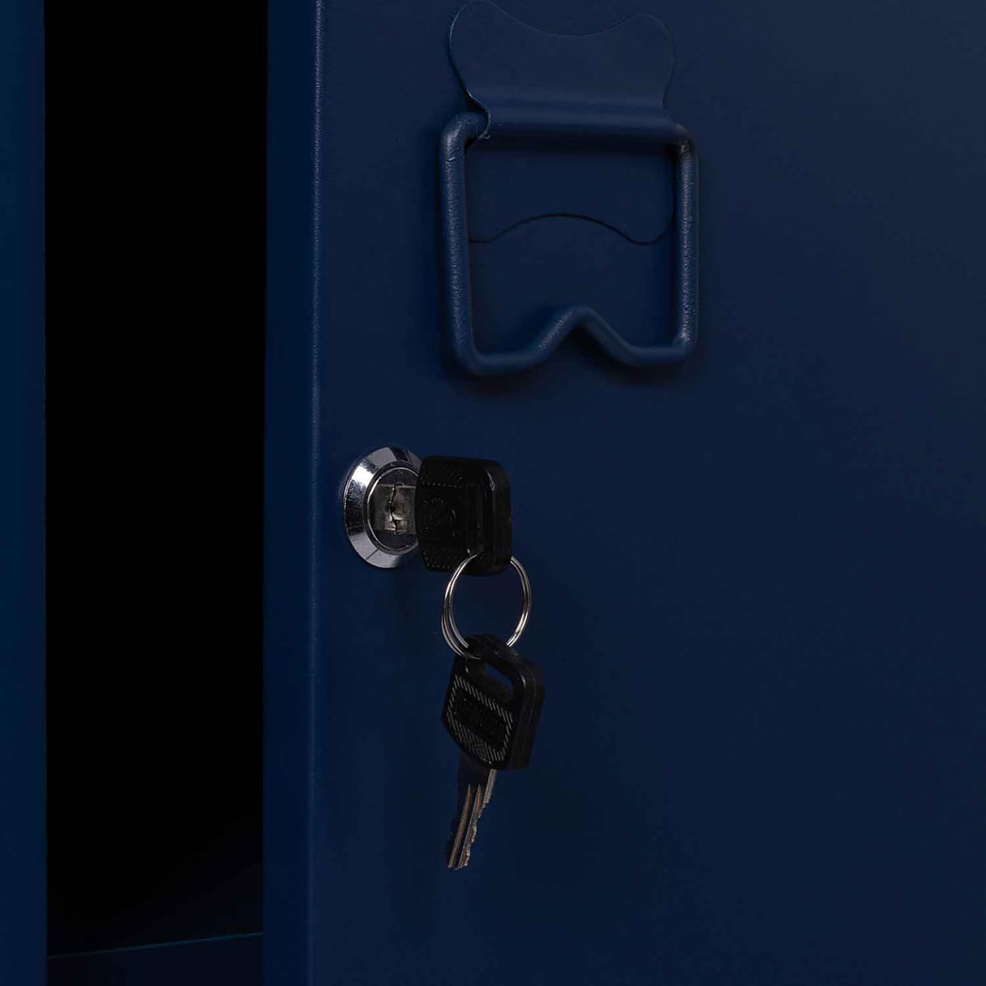 IDMarket - Armoire vestiaire Ester métal Bleu foncé Design Industriel