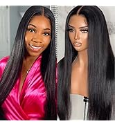 UNICE Wear and Go Wig Pre Cut Lace Straight Hair 6X4.5 Transparent Lace Front Wigs Human Hair Glu...