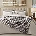 EverGrace Ultra Soft Luxury Fluffy Faux Rabbit Fur Throw Blanket, Thick Warm Bubble Throw for Bed, Cozy Plush Reversible Blankets for Couch, Chair, Sofa, Light Grey, 60x80 Inches