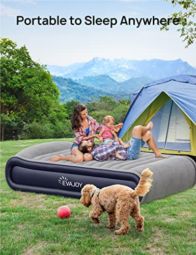 Matelas gonflable Evajoy Queen avec pompe intégrée et tête de lit confortable - 7