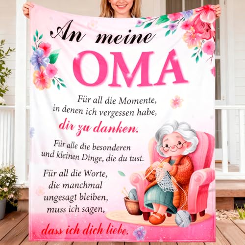 HOWAF Oma Geschenk, Oma Decke Kuscheldecke Flauschig, Geburtstag...