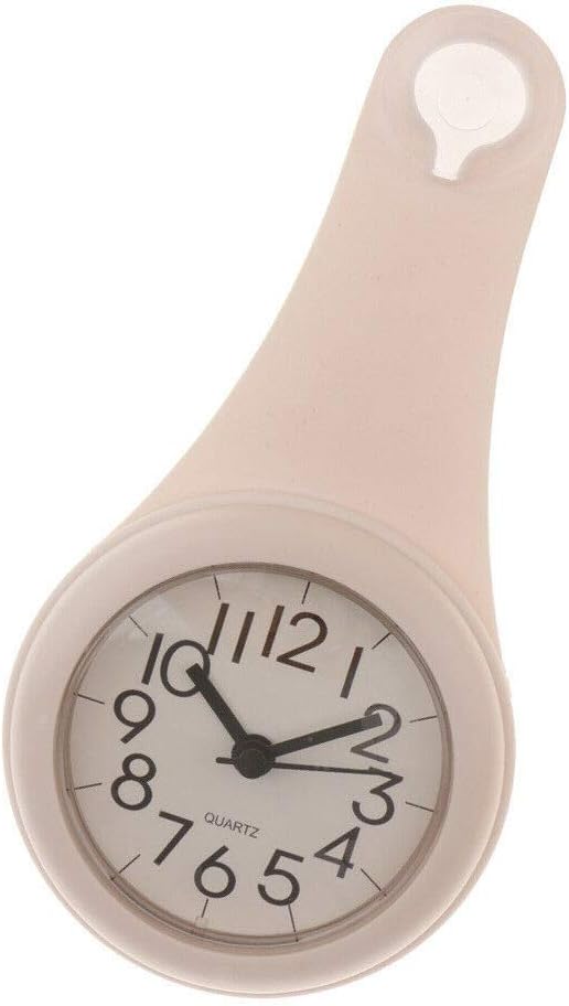 Home Decor 4'' Round Analog Bathroom Wall Clock Steam Proof Shower Suction Wall Clocks - (Color:Blue)