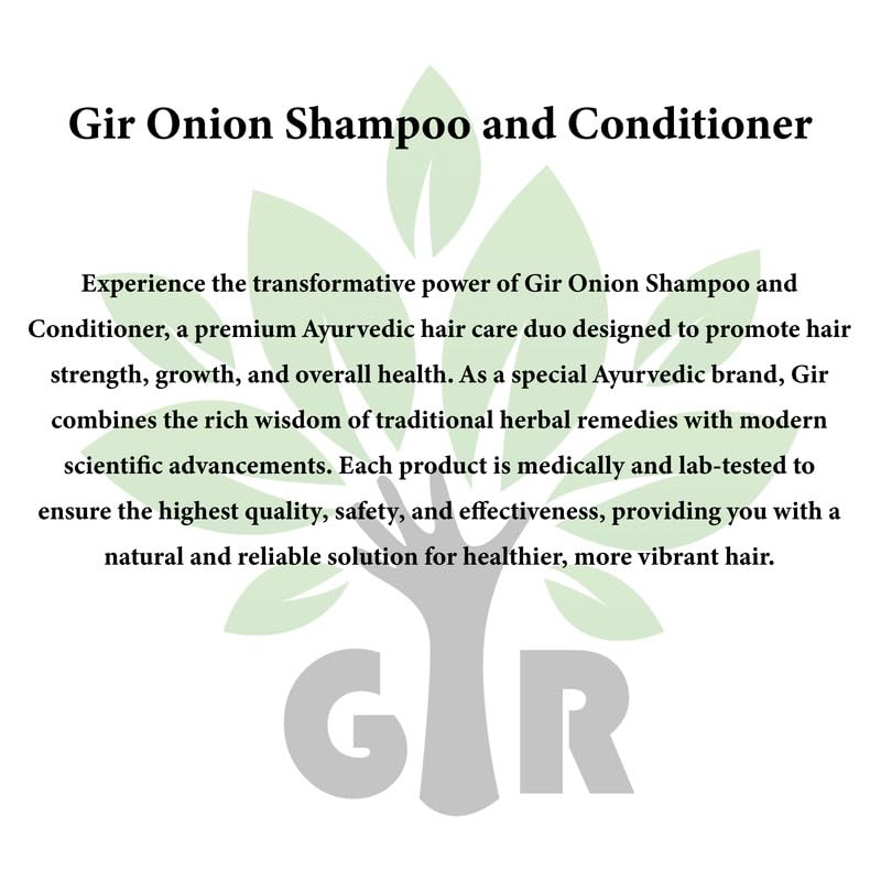 Image of GIR Red Onion Anti Hair Fall Spa Range Hair Care Set: For Smooth and Silky Hair l Onion Shampoo 1L + Onion Conditioner 1L