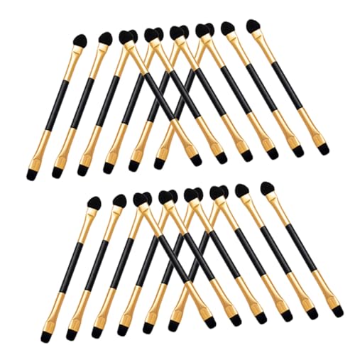 Ipetboom 20 Piezas Pinceles de Maquillaje Ojos con Doble Punta Herramientas de Maquillaje Versátiles Aplicar Sombras de Ojos Prácticos y Convenientes Personal
