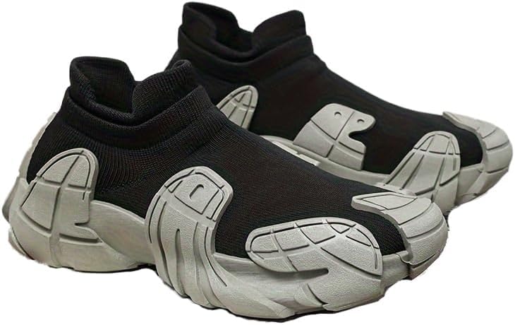 Men's Breathable lace-up Street Fashion Sneakers with Striped Design