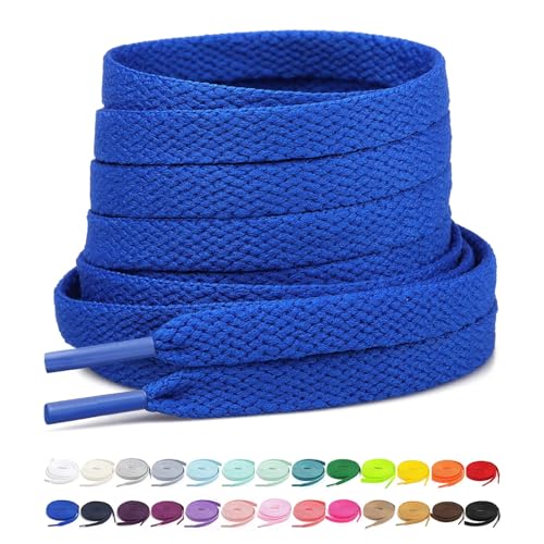 Image of Stepace [2 Pairs Flat Shoe Laces for Sneakers 30 inch-72 inch Length 26 Color Shoelaces
