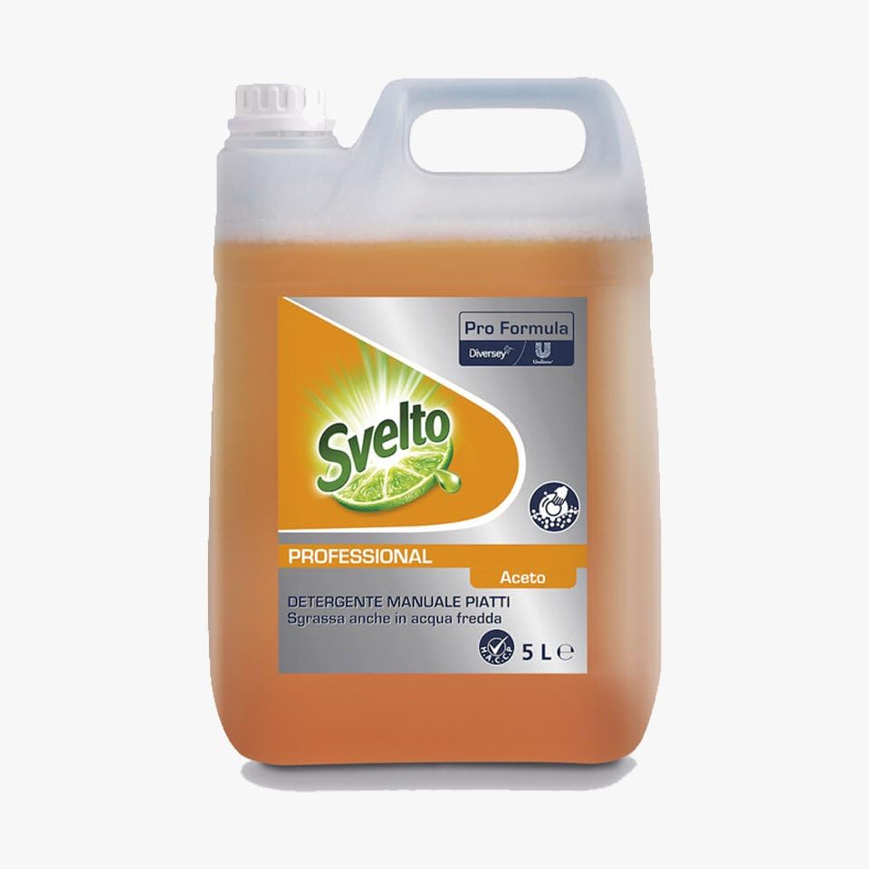Svelto Svelto Più Aceto - Detergente Piatti A Mano Professionale, Set 2 Pz 5L - 5000 ml