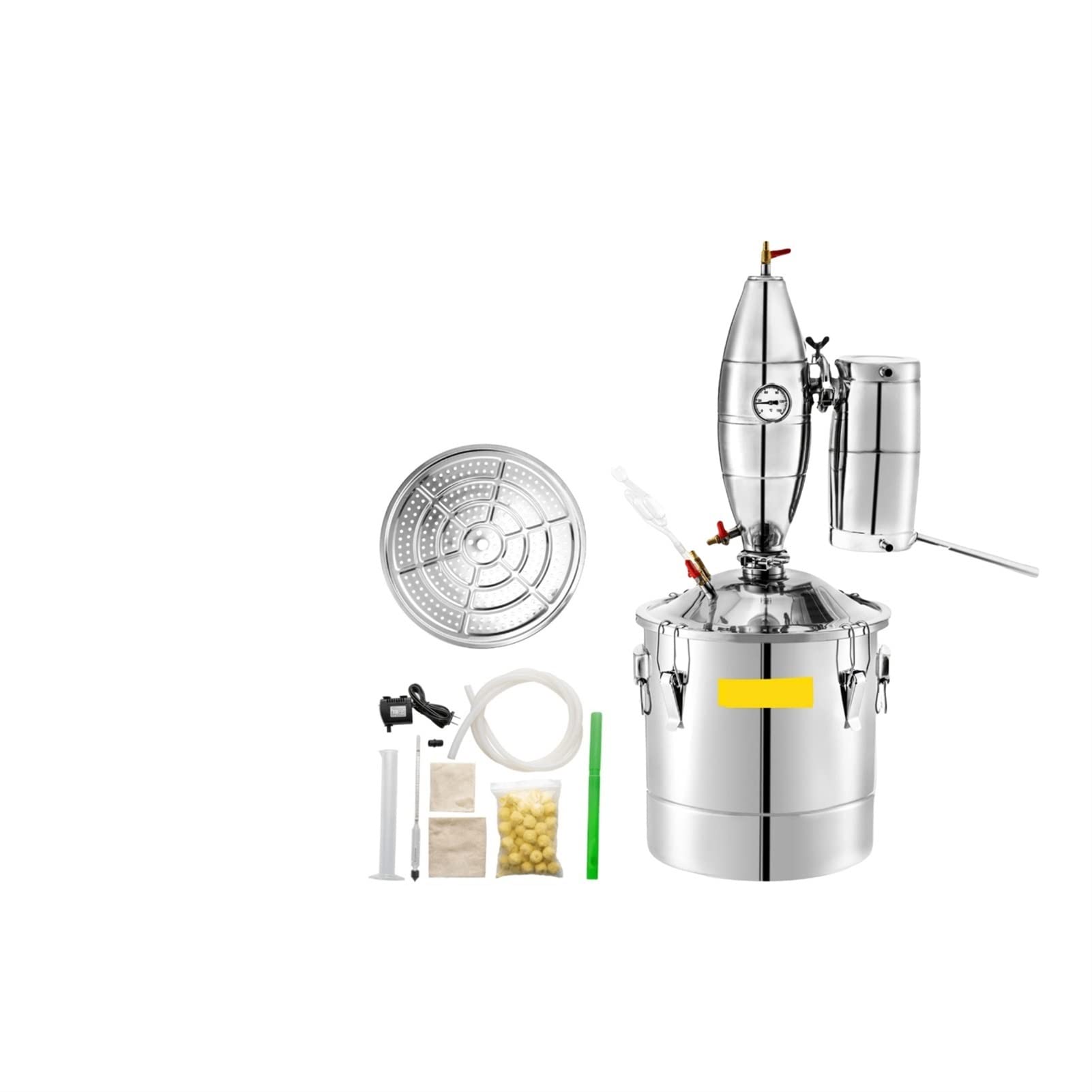 20/30/50/70L Automatic Alcohol Distiller Machine Brewing Equipment DIY Home Moonshine Still Wine Boiler Beer Dispenser Kit For Beginners DIY Use(20L)