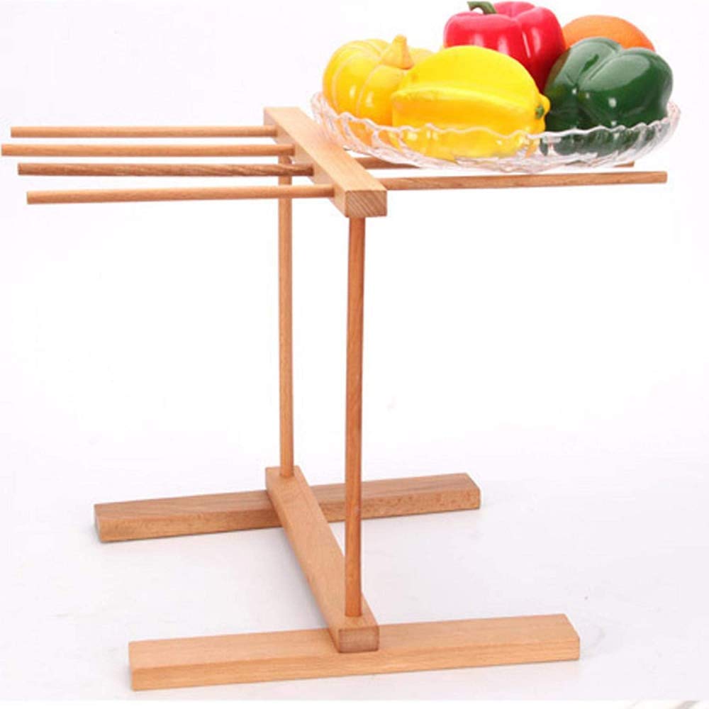 Estante de secado de pasta de madera Soporte de secador de espagueti plegable Estante de secado de fideos Ayuda de cocina