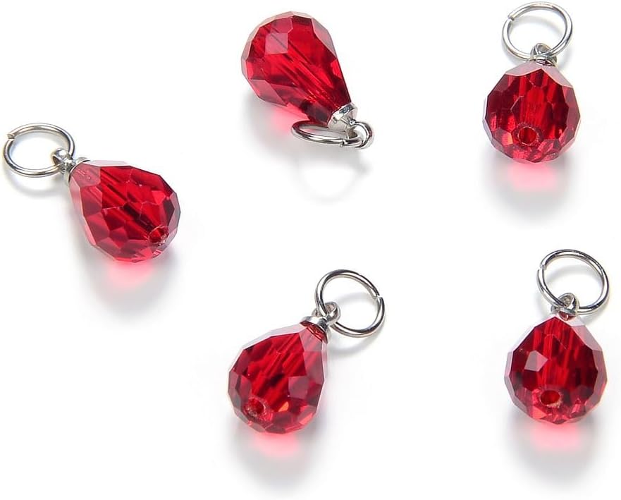 Drop Shape Birthstone Pendant for DIY Crafts, Earrings, Bracelet, Necklace, Key Chain, Rosary, Suitcase, Women, Men, Jewelry Making
