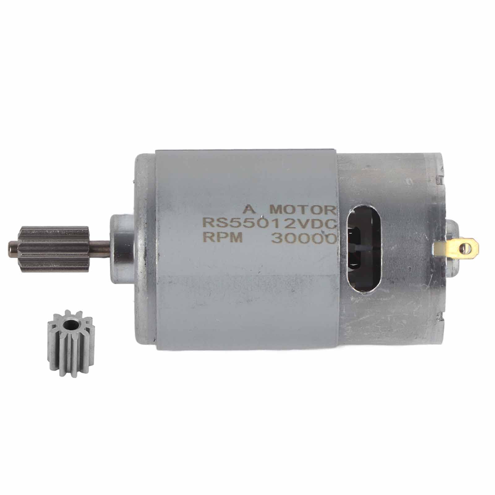 RS550 12 V Micro Moteur de Haute Vitesse pour Voiture Électrique Jouet Enfants Moto avec 2 pcs Tête de Dent(550-30000)