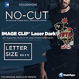 Laser Dark Transfer Paper Image Clip Laser Dark Heat Transfer Paper. 9849P0 8.5