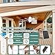 Gliztech Solar Deckenventilator mit Beleuchtung, 20000 mAh, Tragbarer Pavillon Lampe mit Ventilator, Solarpanel und Fernbedienung, Geeignet für Terrasse, Balkon Schirm, Garten, Camping, Hühnerstall