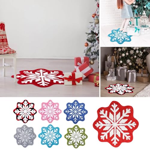 Tapis de bain flocon de neige pour éviter le sol mouillé et froid à Noël