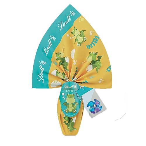 Immagine del prodotto Lindt Uova di Pasqua Bambini Draghi di Cioccolato al Latte, Uovo al Cioccolato al Latte con Sorpresa, 240g