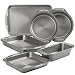 Circulon Total Nonstick Bakeware Set with Nonstick Cookie Sheet, Baking Pan and Bread Pan - 6 Piece, Gray
