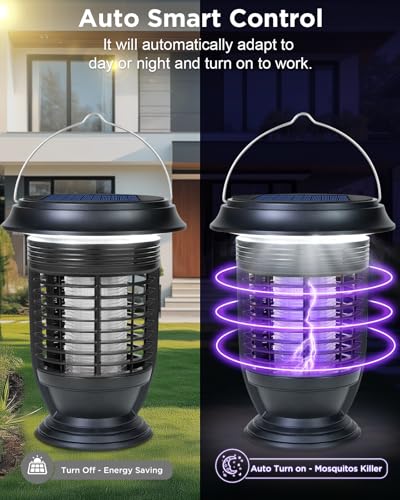 50% Off Solar Bug Zapper with Auto-On UV Light - Image 5