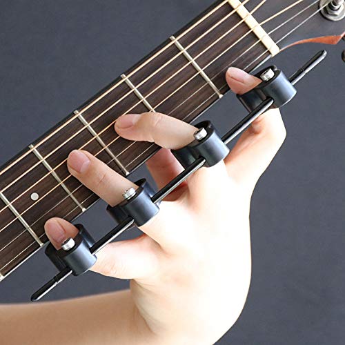 Jiakalamo - Expansor de Dedos Ajustable, Bandas de Entrenamiento de Resistencia para Guitarra, Bajo, Piano, Sistema de Velocidad de Dedos, Accesorios Fortalecedores para Ejercitadores de Mano
