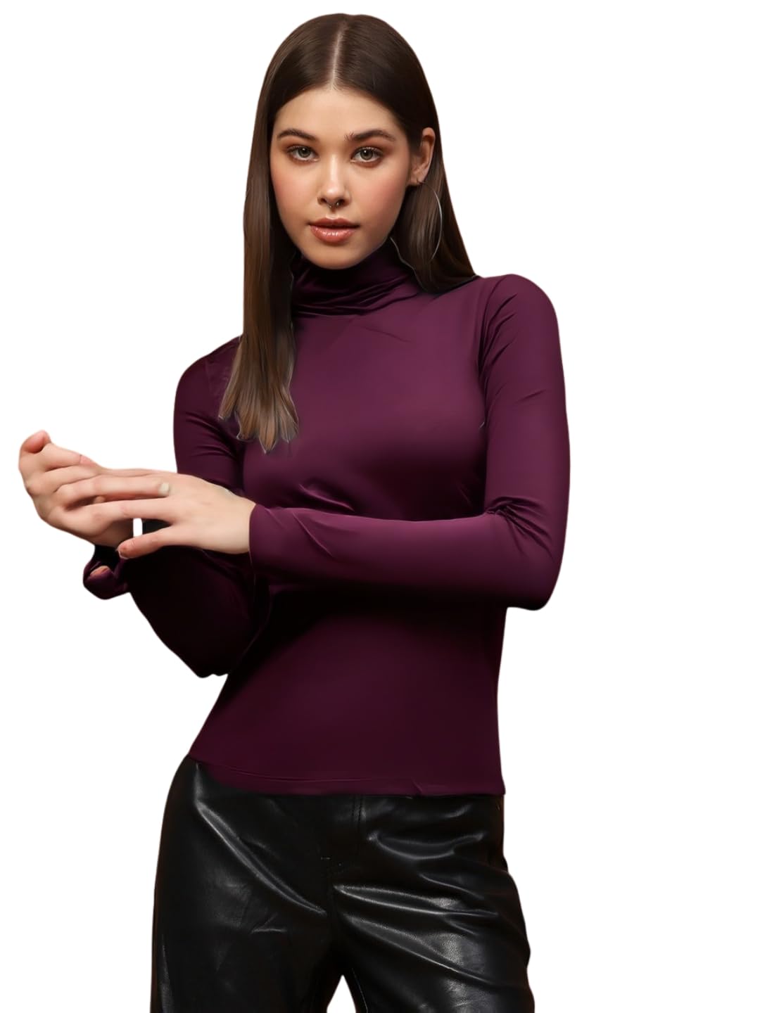 sera classics High-Neck Minimal & Timeless Fitted Top-picture-49