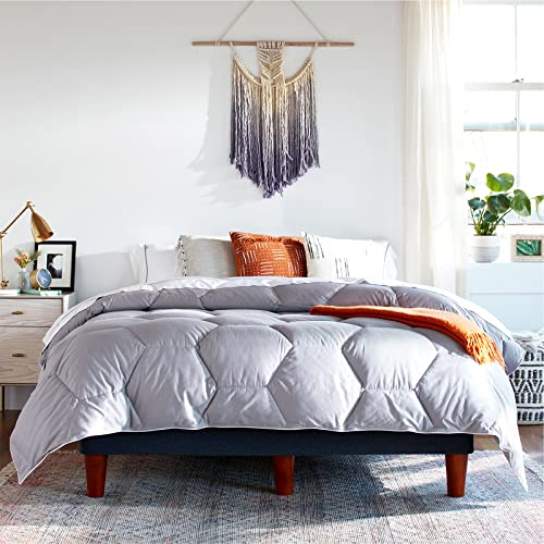 Layla All Season Down Alternative Comforter, (White, King/Cal King), 300 Thread Count 100% Cotton Fabric with Corner Loops