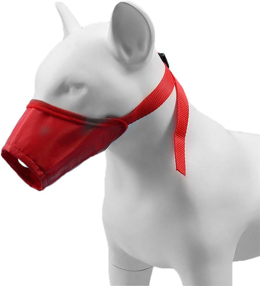 ペット用マスク 犬用無駄吠え 拾い食い 噛みつき しつけ 家具破壊防止 キズ舐め止め 噛みぐせ防止 調節可能な口蓋 口輪 無駄吠え防止 小型犬 中型犬 大型犬 外出便利グッズ レッド 1 正規逆輸入品