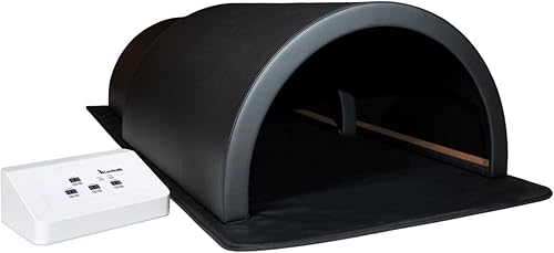 1Love domo de sauna con terapia infrarroja lejana, con alfombrilla infrarroja, cápsula de sauna personal con cobertura completa de 360grados