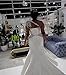 Long Sleeve Bridal Dress for Wedding Satin Split Side Laces Formal Gown One Shoulder Applique White